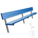 JayPro Sports Player Bench with Seat Back - 15 ft. - In-Ground  (Powder Coated)
