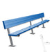JayPro Sports Player Bench with Seat Back - 15 ft. - Surface Mount  (Powder Coated)