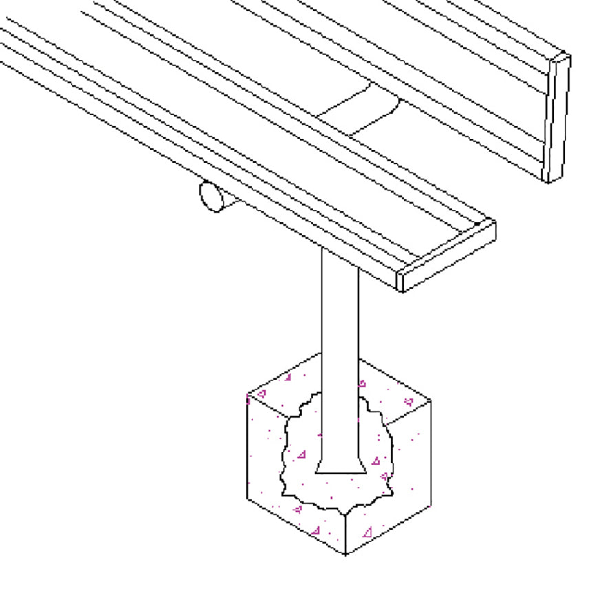 JayPro Sports Player Bench - 21 ft. - In-Ground  (Powder Coated)