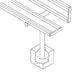 JayPro Sports Player Bench - 21 ft. - In-Ground  (Powder Coated)