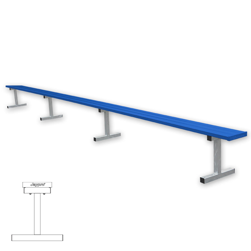 JayPro Sports Player Bench - 21 ft. - Portable  (Powder Coated)