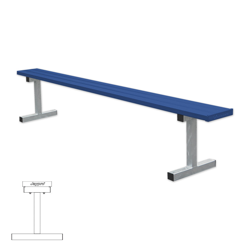 JayPro Sports Player Bench - 7-1/2 ft. - Portable  (Powder Coated)