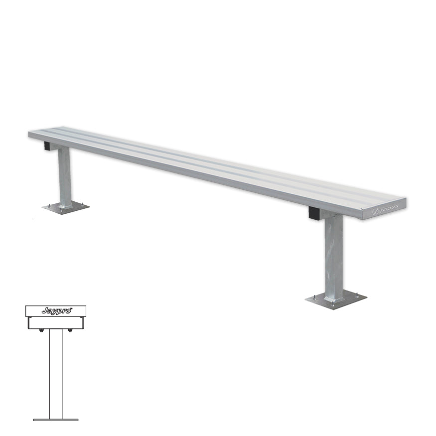 JayPro Sports Player Bench - 7-1/2 ft. - Surface Mount