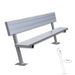 JayPro Sports Player Bench with Seat Back - 7-1/2 ft. - Surface Mount