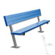 JayPro Sports Player Bench with Seat Back - 7-1/2 ft. - Surface Mount  (Powder Coated)