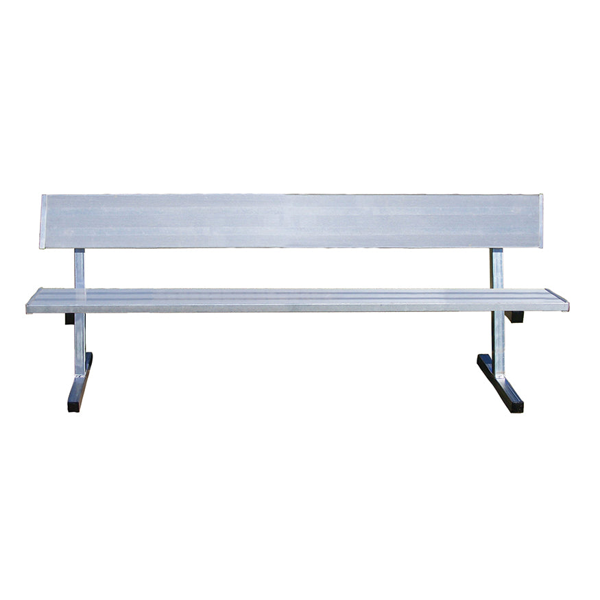 JayPro Sports Player Bench with Seat Back - 7-1/2 ft. - Portable