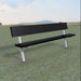 JayPro Sports Player Bench with Seat Back - 7-1/2 ft. - In-Ground  (Powder Coated)