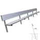 JayPro Sports Player Bench with Seat Back - 27 ft. - In-Ground