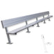 JayPro Sports Player Bench with Seat Back - 27 ft. - Surface Mount