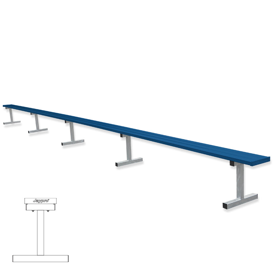 JayPro Sports Player Bench - 27 ft. - Portable  (Powder Coated)
