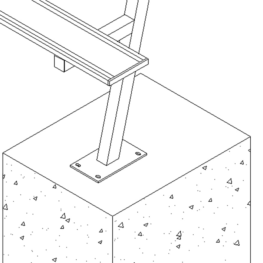 JayPro Sports Player Bench with Seat Back - 21 ft. - Surface Mount