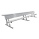 JayPro Sports Player Bench with Seat Back and Shelf - 15 ft. - Portable