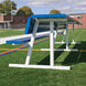 JayPro Sports Player Bench with Seat Back and Shelf - 15 ft. - Portable  (Powder Coated)