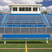 JayPro Sports Player Bench with Seat Back and Shelf - 15 ft. - Portable  (Powder Coated)