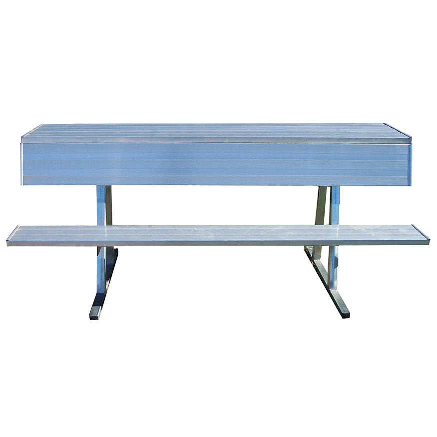 JayPro Sports Player Bench with Seat Back and Shelf - 7-1/2 ft. - Portable