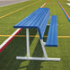 JayPro Sports Player Bench with Seat Back and Shelf - 7-1/2 ft. - Portable  (Powder Coated)