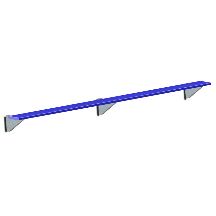 JayPro Sports Player Bench - Wall-Mounted - 15 ft.  (Powder Coated)