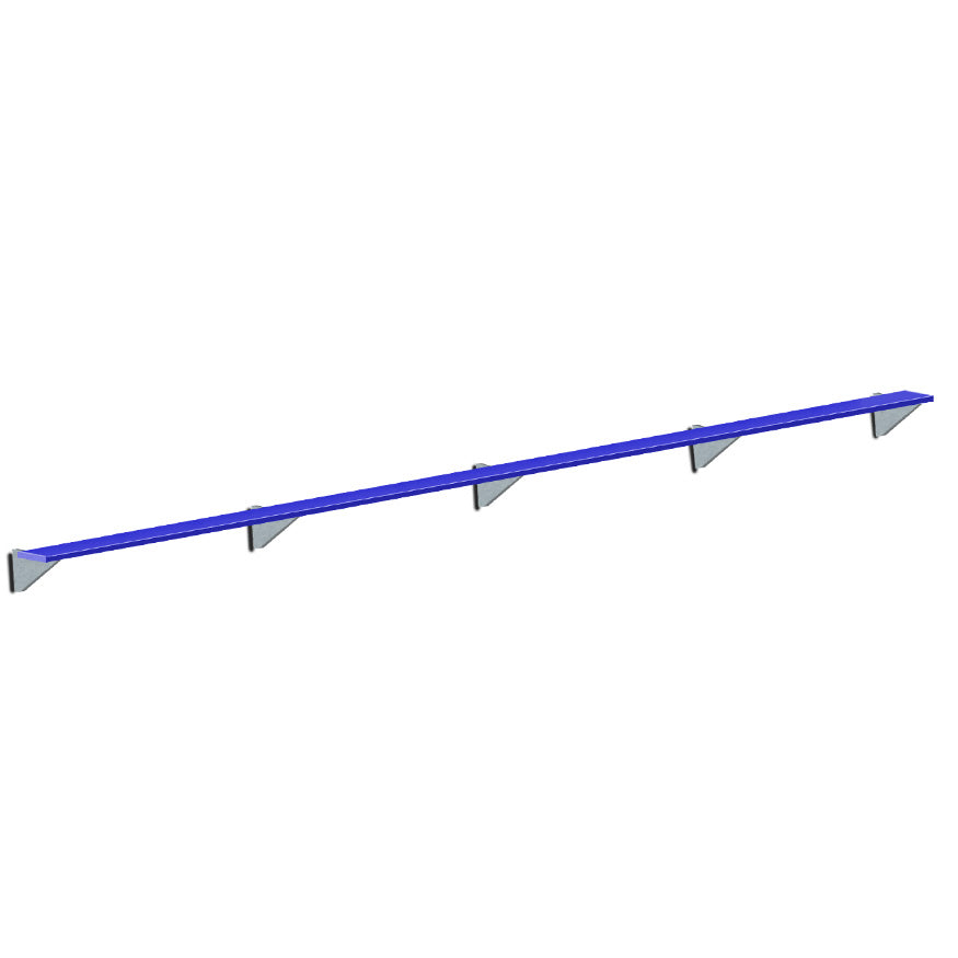 JayPro Sports Player Bench - Wall-Mounted - 27 ft.  (Powder Coated)