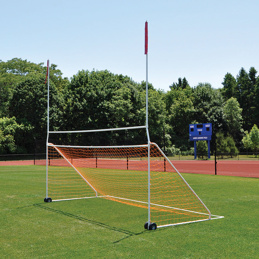 JayPro Sports Portable Practice Football/Soccer Combo Goal (High School) (8 ft. H x 24 ft. W with 10 ft. H Uprights, 23 ft.-4 in. width)