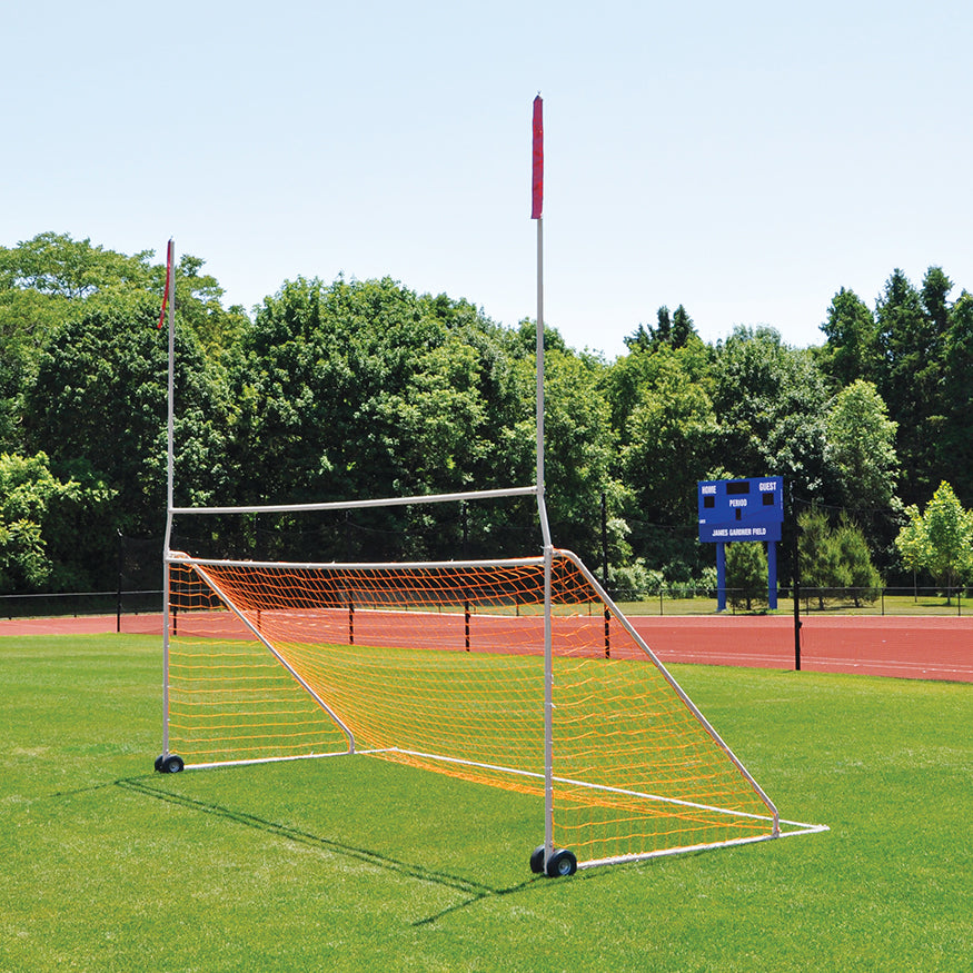 JayPro Sports Portable Practice Football/Soccer Combo Goal (High School) (8 ft. H x 24 ft. W with 10 ft. H Uprights, 23 ft.-4 in. width)