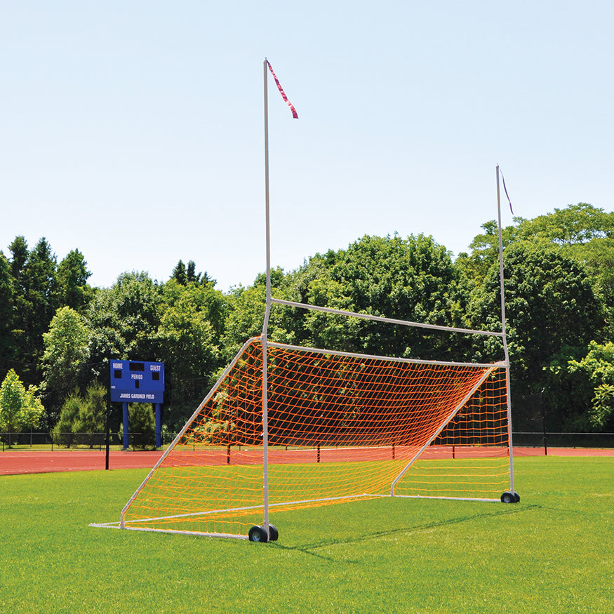 JayPro Sports Portable Practice Football/Soccer Combo Goal (High School) (8 ft. H x 24 ft. W with 10 ft. H Uprights, 23 ft.-4 in. width)