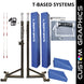 JayPro Sports T-Base - Competition Volleyball Net System with Custom Graphics (FeatherLite  (Pin-Stop Height Adjust) Upright) - NFHS, NCAA, USVBA Compliant