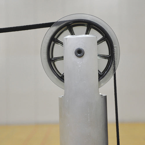JayPro Sports FeatherLite  Volleyball System with custom graphics (3-1/2 in. Floor Sleeve) - NFHS, NCAA, USVBA Compliant