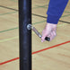 JayPro Sports PowerLite  Volleyball System with custom graphics (3 in. Floor Sleeve) - NFHS, NCAA, USVBA Compliant