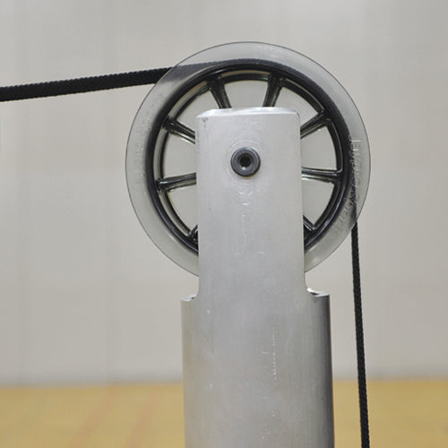 JayPro Sports PowerLite  Volleyball System with custom graphics (3-1/2 in. Floor Sleeve) - NFHS, NCAA, USVBA Compliant