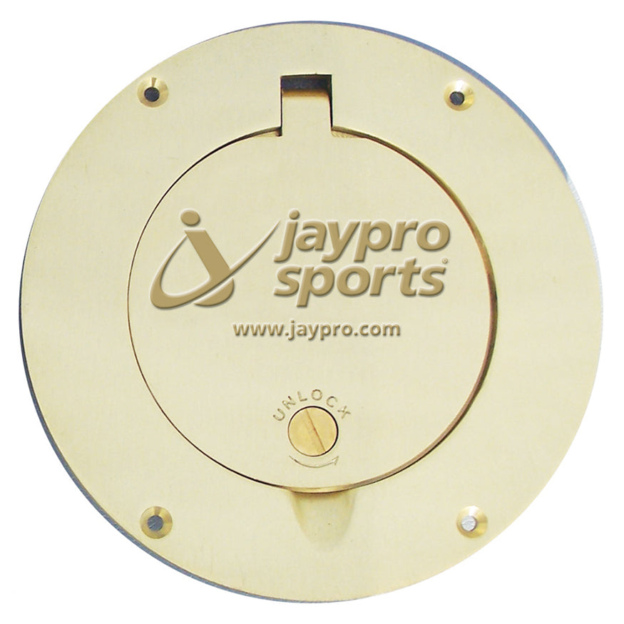 JayPro Sports Floor Sleeves with Brass Cover (3-1/2 in. Upright)
