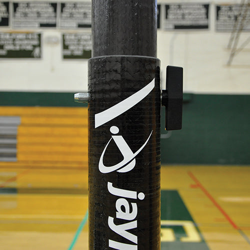 JayPro Sports Carbon Ultralite Volleyball System with Custom Graphics (3 in. Floor Sleeve) - NFHS, NCAA, USVBA Compliant