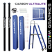 JayPro Sports Carbon Ultralite  Volleyball Deluxe Package with Custom Graphics  (3-1/2 in. Floor Sleeve) - NFHS, NCAA, USVBA Compliant