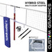 JayPro Sports Hybrid Steel Volleyball Net Center Upright System with Custom Graphics  (3 in. Floor Sleeve) - NFHS, NCAA, USVBA Compliant