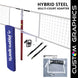 JayPro Sports Hybrid Steel Volleyball Net Center Upright System with Custom Graphics  (3 in. Floor Sleeve) - NFHS, NCAA, USVBA Compliant