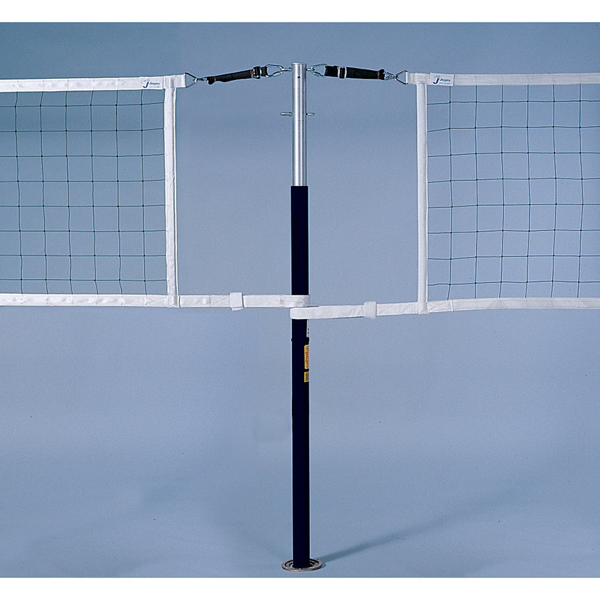 JayPro Sports FeatherLite  Volleyball Net Center Upright System with Custom Graphics  (3 in. Floor Sleeve) - NFHS, NCAA, USVBA Compliant