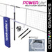 JayPro Sports PowerLite  Volleyball Net Center Upright System with Custom Graphics  (3-1/2 in. Floor Sleeve) - NFHS, NCAA, USVBA Compliant