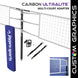 JayPro Sports Carbon Ultralite  Volleyball Net Center Upright System with Custom Graphics  (3 in. Floor Sleeve) - NFHS, NCAA, USVBA Compliant
