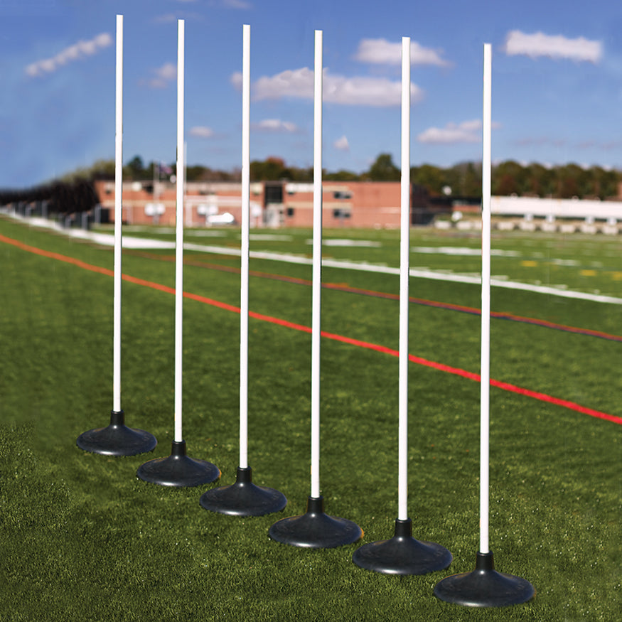 JayPro Sports Coaching Sticks - Premium with Rubber base (Set of 6)
