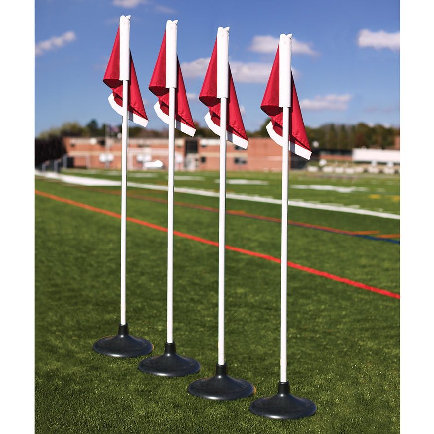 JayPro Sports Corner Flags - Premium - with Rubber Base (Set of 4)