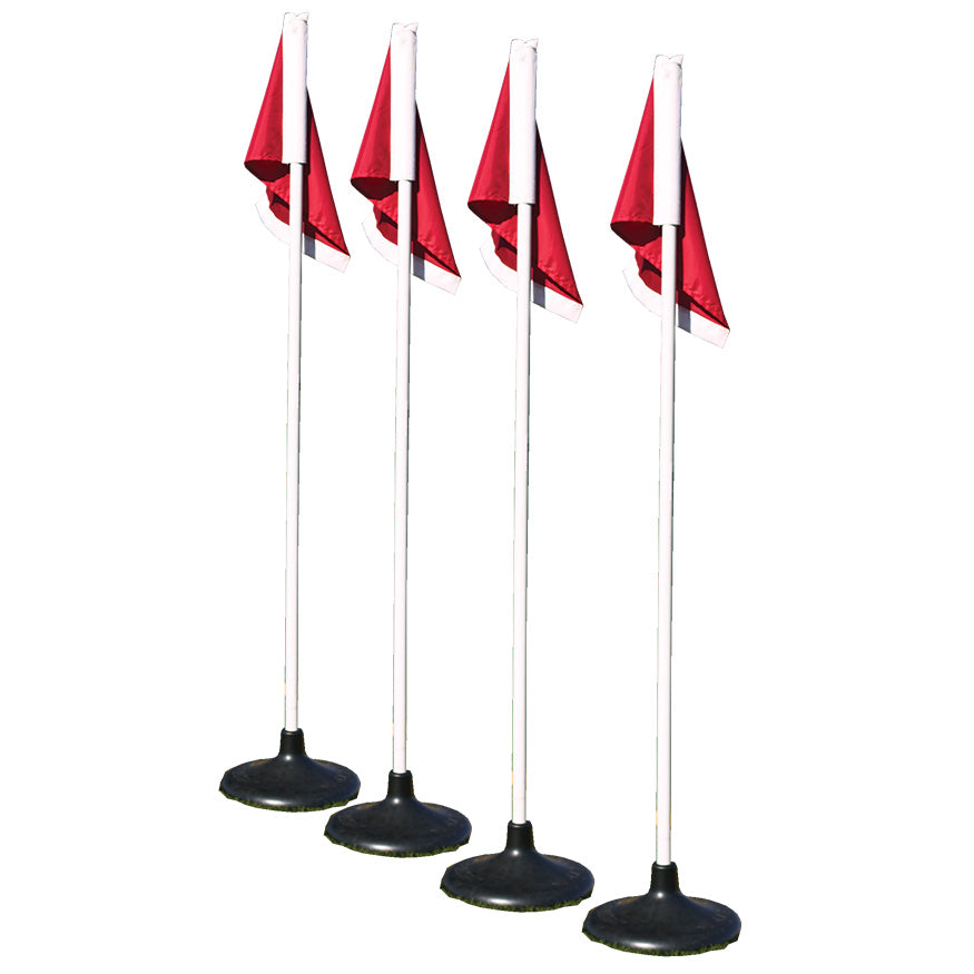JayPro Sports Corner Flags - Premium - with Rubber Base (Set of 4)
