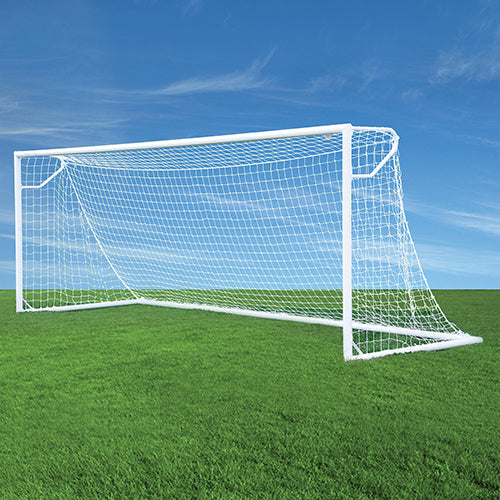 JayPro Sports Soccer Goal Replacement Nets (4 in. Sq. - 3mm Twist) - Club Soccer Goal (6-1/2 ft.H x 12 ft.W x 2 ft.B x 6 ft.D) (White)