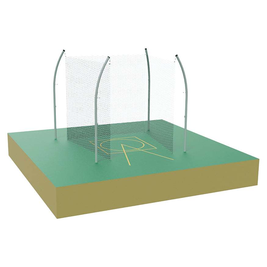 JayPro Sports Shot Cage - Field and Track - 34.92 Degree Throwing Sector with Safety Nets