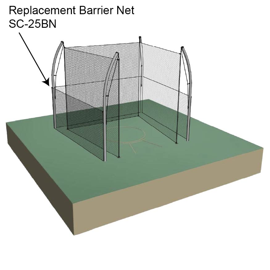JayPro Sports Shot Cage - Field and Track - 34.92 Degree Throwing Sector with Safety and Barrier Nets