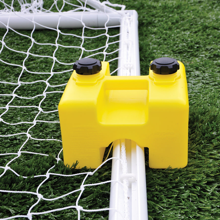 JayPro Sports Soccer Goals - Nova  Premier Adjustable Goal Package (8 ft.H x 24 ft.W x 4 ft.B x 10 ft.D) - NCAA, NFHS, FIFA, and ASTM Compliant  (White)