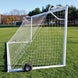 JayPro Sports Soccer Goals - Nova  Premier Adjustable Goal Package (8 ft.H x 24 ft.W x 4 ft.B x 10 ft.D) - NCAA, NFHS, FIFA, and ASTM Compliant  (White)