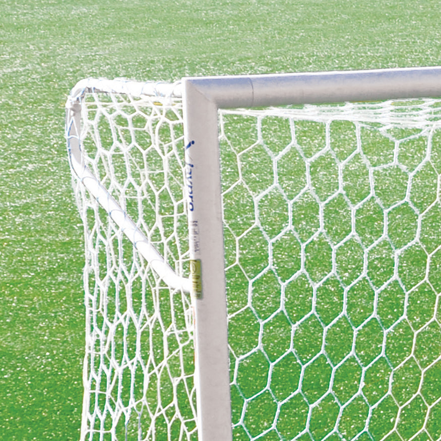 JayPro Sports Soccer Goals - Nova  Premier Adjustable Goal Package (8 ft.H x 24 ft.W x 4 ft.B x 10 ft.D) - NCAA, NFHS, FIFA, and ASTM Compliant  (White)