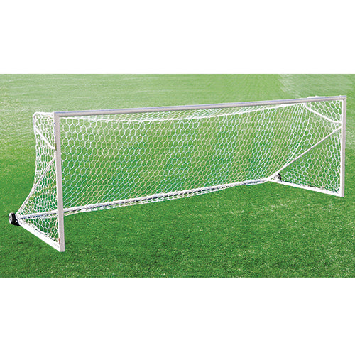JayPro Sports Soccer Goal Replacement Nets (5-1/2 in. Hex - 5mm Braided Mesh) - Team Official Goal (8 ft.H x 24 ft.W x 4 ft.B x 10 ft.D) (White)