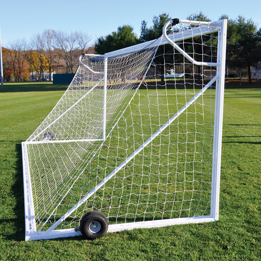 JayPro Sports Soccer Goals - Nova  Premier  Goal Package (8 ft.H x 24 ft.W x 4 ft.B x 10 ft.D) - ASTM Compliant  (White)