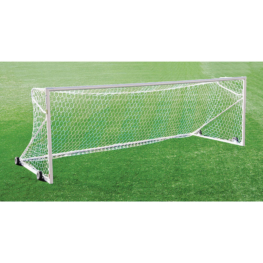 JayPro Sports Soccer Goals - Nova  Premier  Goal Package (8 ft.H x 24 ft.W x 4 ft.B x 10 ft.D) - ASTM Compliant  (White)