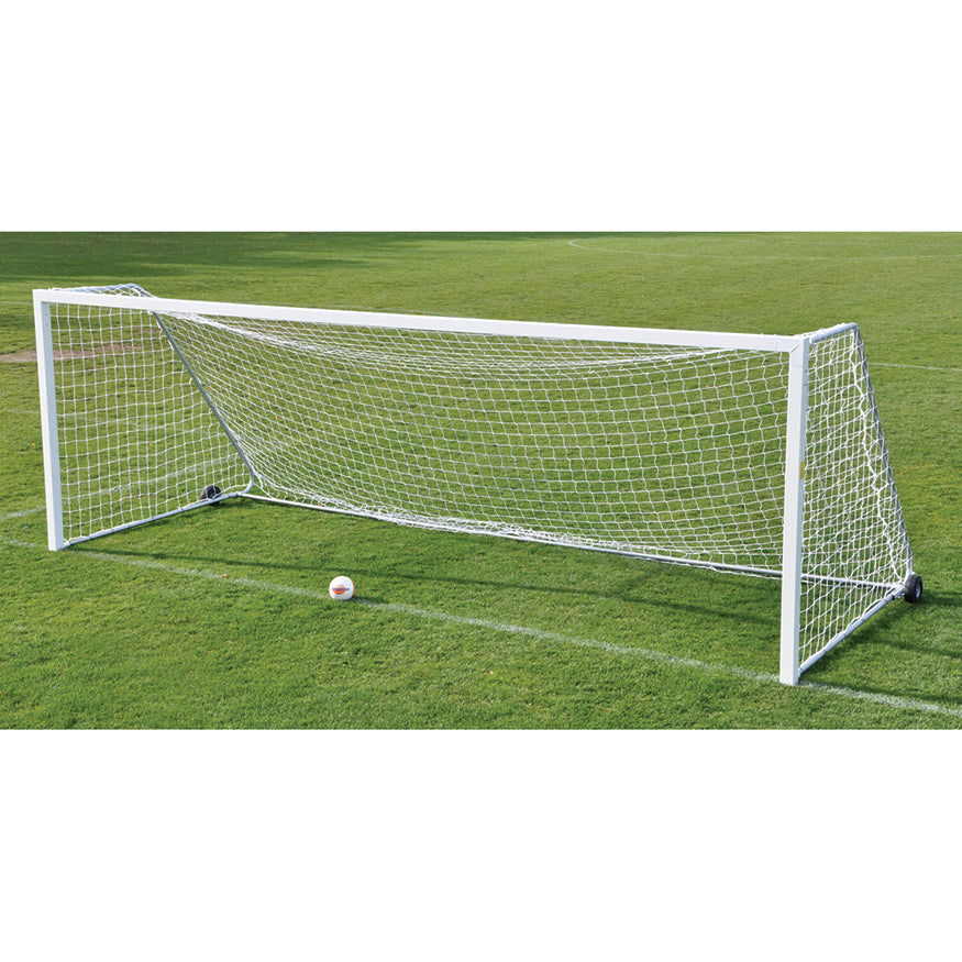 JayPro Sports Soccer Goals - Classic Official Square Goal Deluxe Package (8 ft.H x 24 ft.W x 4 ft.B x 10 ft.D) - NFHS, NCAA, FIFA Compliant